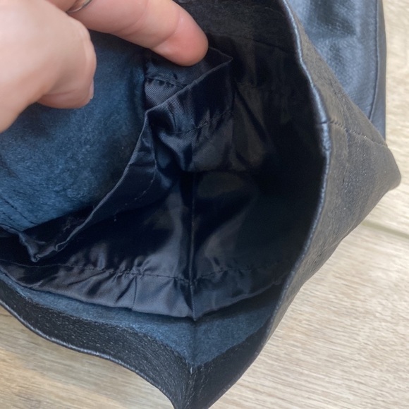 Bagatelle Real Black‎ Leather Pants High Rise Biker Punk Grunge Womens Vintage - Picture 5 of 15